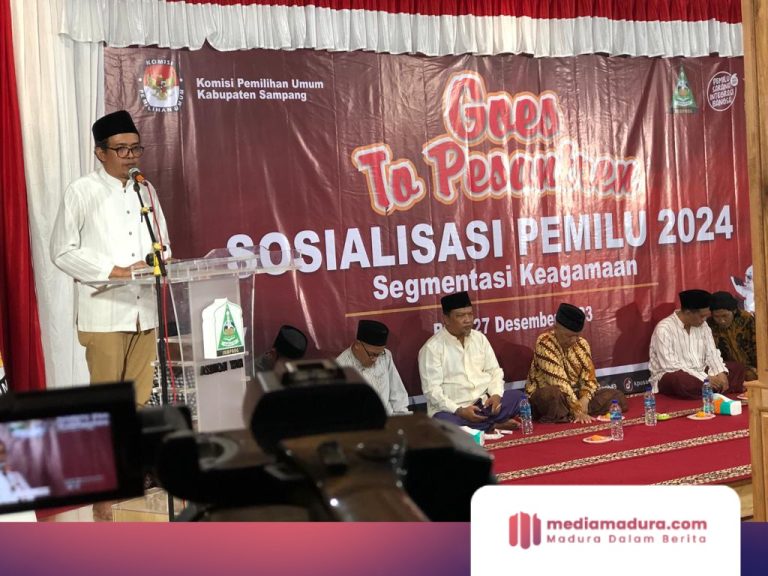 Sosialisasi Pemilu 2024, KPU Sampang Sasar Pesantren