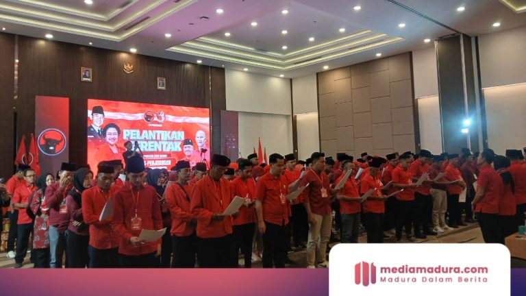 Pelantikan Serentak 13 PAC, Taufadi: PDI Perjuangan Pamekasan Harus Bisa Kejar Ketertinggalan