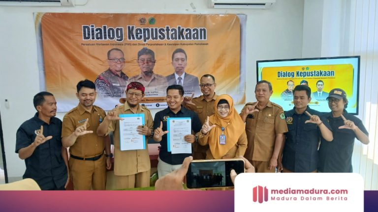 Dorong Literasi di Era Digital, PWI Pamekasan Teken MoU dengan Dinas Perpustakaan